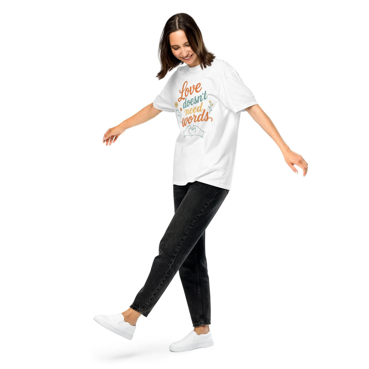 Love Doesn't Need Words — Vintage Tee